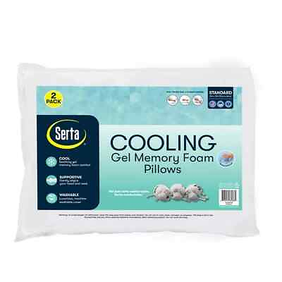 #ad Serta Gel Memory Foam Cluster Pillows 2 Pack Free Shipping $22.97
