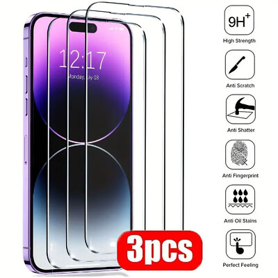 #ad #ad Tempered Glass Screen Protector For iPhone 14 13 12 11 Pro Max X XS XR 8 7 6 $0.99