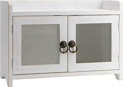 Storage Cabinet Mini Countertop Cabinet Wood Organizer for Kitchen Living Ro $50.11