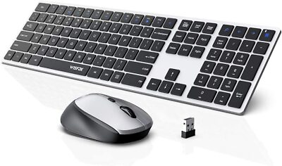 Full Size Wireless Keyboard and Mouse Combo USB 2.4GHz Quiet for PC WINDOWS NEW $19.95