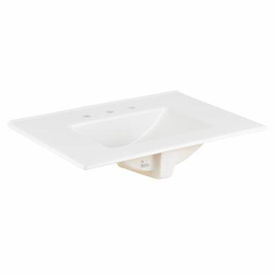 Signature Hardware 31quot; Drop In Fireclay Vanity Top Sink with 8quot; Centers and Rear $115.99