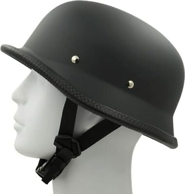 #ad German Novelty Flat Black Helmet With Q Release $29.20