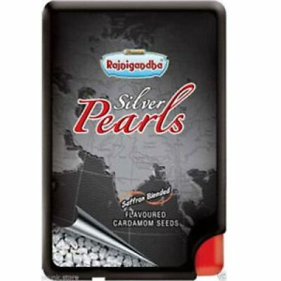 Rajnigandha Silver Pearls Saffron Blended Flavored Mouth Freshener Cardamom Seed $7.55