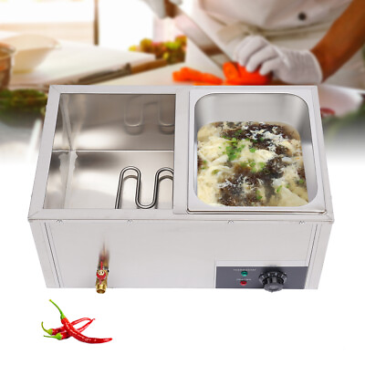 #ad Electric Food Warmer Buffet Bain Marie Steam Table Countertop 2x1 2 Pan $93.77
