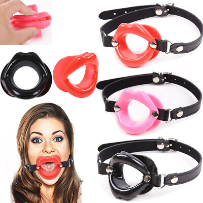 Bondage Silicone Open Mouth Gag BDSM Oral O Ring Lips Restraints Women Flirting $8.99