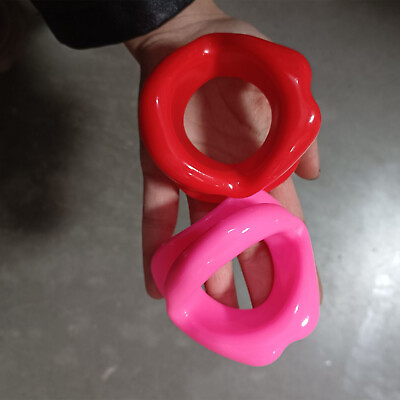 Mouth Shackles Silicone Lips O Ring Open Mouth Gag Oral BDSM Bondage Restraints $4.99