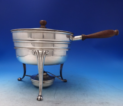 ACN Mexican Sterling Silver Chafing Dish with Bowl Burner and Wood #7178 $3995.00