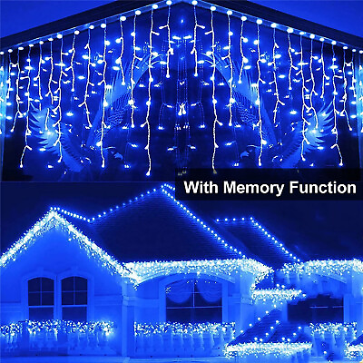 13 130ft Curtain Icicle Lights Wedding Party LED Fairy Christmas Indoor Outdoor $61.74