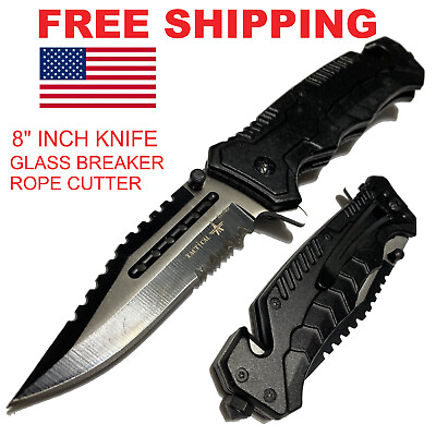 #ad #ad folding knife pocket knife Spring open Assist survival hunting tactical knife $11.95