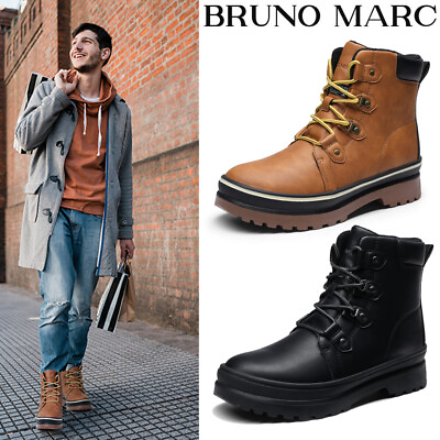 Bruno Marc Men#x27;s Insulated Waterproof Snow Boots Warm Winter Outdoor Work Shoes $25.99