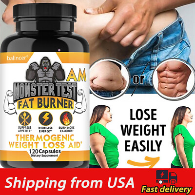 #ad #ad Monster Test Men#x27;s And Women Fat Burner Weight Loss Diet Capsules 60 To 120 Caps $10.49