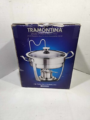 #ad #ad TRAMONTINA 3 Qt. CHAFING DISH 18 10 STAINLESS STEEL $65.99