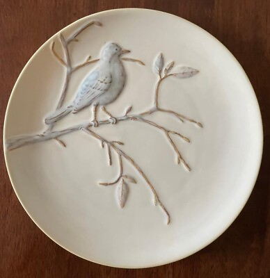 #ad Pottery Barn Bird 9 Inch Plate Salad Luncheon Dessert Discontinued Pattern $10.00