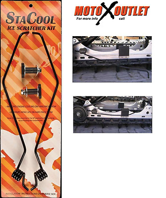 Snowmobile Ice Scratcher Kit StaCool Snow Scratchers Polaris Slide Hyfax Savers $56.24
