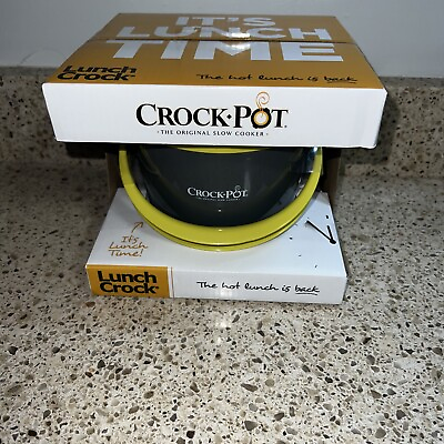 #ad BRAND NEW Crock Pot® Lunch Crock® Food Warmer Dark Gray Lime Green 20 Ounces $39.99