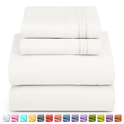 1800 Series 4 Piece Bed Sheet Set Hotel Luxury Ultra Soft Deep Pocket Sheets Set $25.10