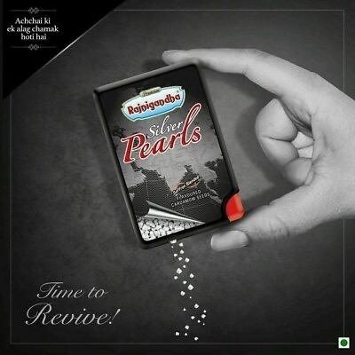 #ad #ad Rajnigandha Silver Pearls Saffron Flavored Mouth Freshener Cardamom Seed pack 6 $12.81