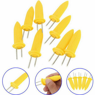 #ad Prongs Garden Party Holders Forks Corn On The Cob Skewers Steel New L3 BBQ S1U4 $5.58