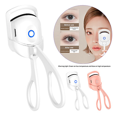 USB Rechargeable Electric Heated Lashes Heated Eyelash Curler 2 Heating Modes $7.82