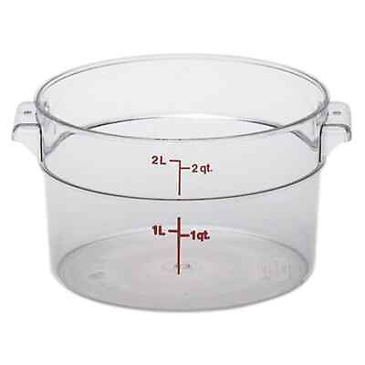 #ad Cambro RFSCW2135 Camwear Clear Round 2 Qt Storage Container $16.02