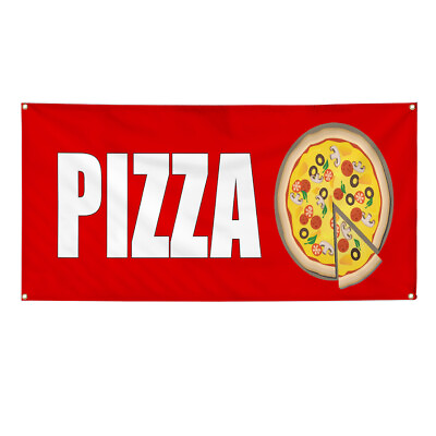 Vinyl Banner Multiple Sizes Pizza Food Fair Promotion Business Restaurant amp; Food $149.99