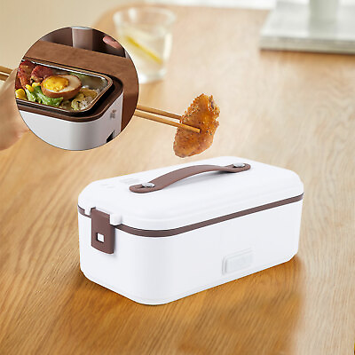 300w Electric Lunch Box Heating Food Container Stainless Food Heater W Lid 0.4L $13.30
