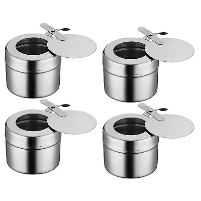 #ad #ad Fuel Holder for Chafer 4PCS Stainless Steel Chafing Fuel Holder with Cover f... $35.48