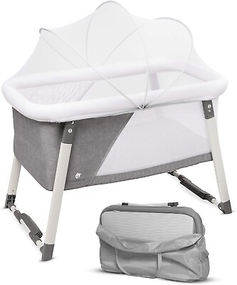 ComfyBumpy Travel Bassinet for Baby Portable Bed Light Gray $119.99