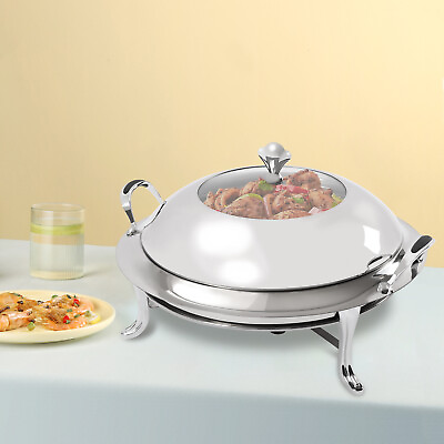 #ad Chafing Dish Set Round 3.17Qt Stainless Steel Buffet Servers and Warmers $35.91