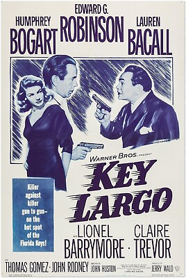 #ad #ad Key Largo Vintage Movie Poster Humphrey Bogart Film Noir #2 $14.99
