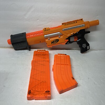 #ad #ad Nerf N Strike Elite Alpha Trooper CS 6 Orange Blaster Soft Dart Gun w two clips $24.99