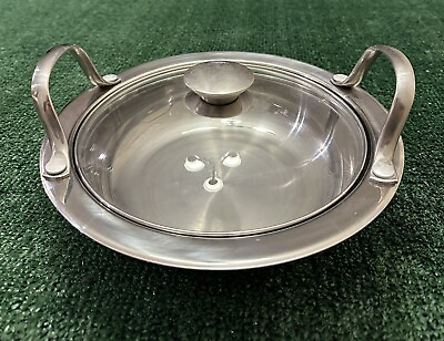 #ad Wolfgang Puck Buffet Server Bistro Collection Stainless Steel 8 Inch Glass Lid $29.95