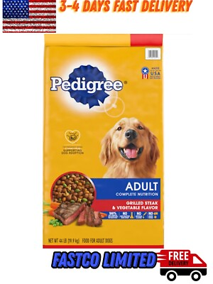 #ad #ad Pedigree Adult Complete Nutrition Dry Dog Food 44Lb with Grilled SteakVegetable $29.48