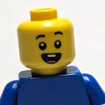 #ad Lego Minifigure Head Dual Sided Smile Shock Teeth Open Mouth Tongue $2.39