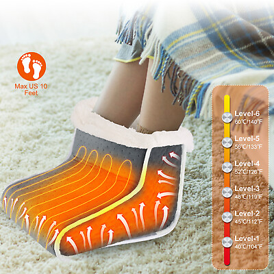 #ad Foot Warmer with Heat Electric Heating Fleece Velvet Lining Winter Feet Warmer $33.55