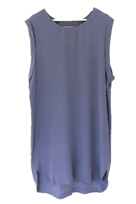 #ad Zimmermann Silk Dress Size 3 designer sleeveless blue lilac round neck AU $80.00