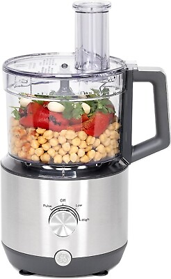#ad GE Food Processor 12 Cup 3 Speed 550 Watts Stainless Steel Accessories $70.00