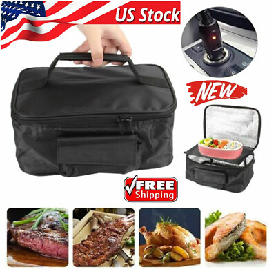 12V Car Electric Food Warmer Heating Portable Lunch Box Bag Mini Cooler Bag $25.78