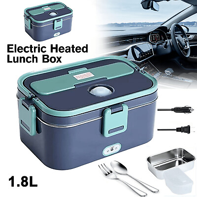 #ad 1.8L 80W Electric Heating Lunch Box Portable Car Office Food Warmer Container US $25.99