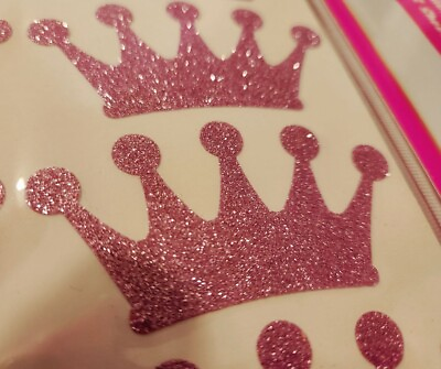 #ad Baby Shower Crown Stickers Glitter Pink 2quot; Its A Girl princess 40 crowns $7.00