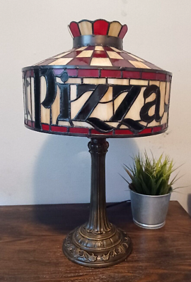 #ad #ad New Pizza Hut tiffany vintage style stained glass table lamp retro 80s 90s $298.00