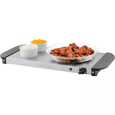 #ad Sliver Buffet Server Electric Warming Tray and Food Warmer with Adjustable Tempe $33.99