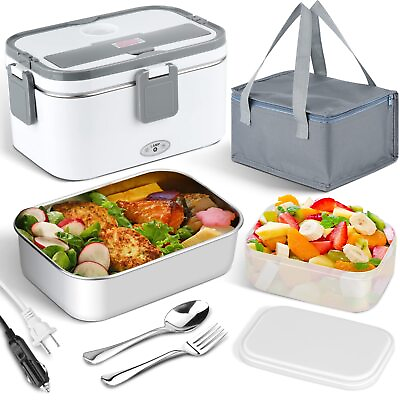 #ad Electric Lunch Box 80W Food Heated 12V 24V 110V Portable Food Warmer Heater f... $29.86