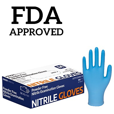 Kingfa Nitrile Disposable Exam Medical Gloves 3 Mil Latex amp; Powder Free $59.99