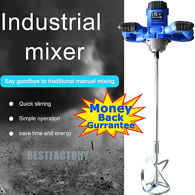 Portable Electric Concrete Cement Mixer Machine Drywall Mortar Handheld 6 Speed $58.81