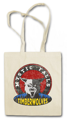 MYSTIC FALLS TIMBERWOLVES SHOPPER SHOPPING BAG Vampire Football Diaries Logo $13.99