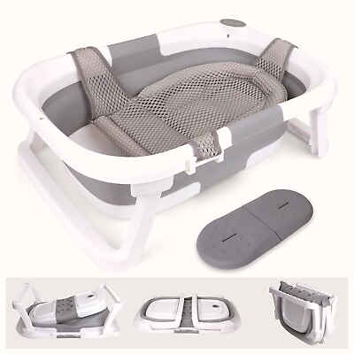 Foldable Infant Baby Bathtub Collapsible Newborn Safety Portable Shower Bath Tub $39.99
