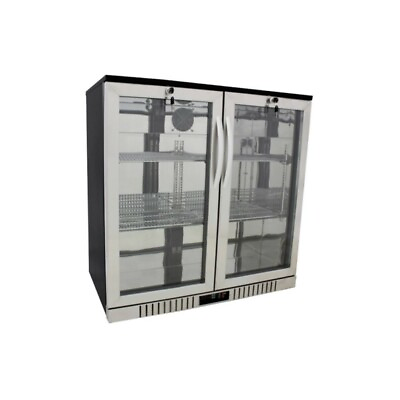 #ad 36quot; Wide 2 door Stainless Back Bar Beverage Cooler Counter Height Refrigerator $1345.00