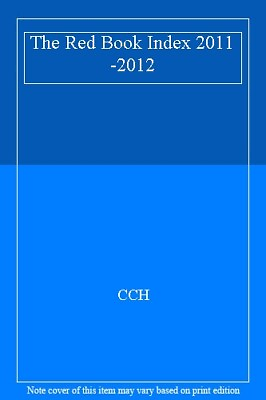 The Red Book Index 2011 2012 By CCH $75.00