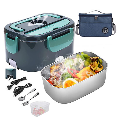 #ad 40W Electric Lunch Box Food Heater w Bag 2 in 1 Portable Food Warmer Lunch Box $26.58